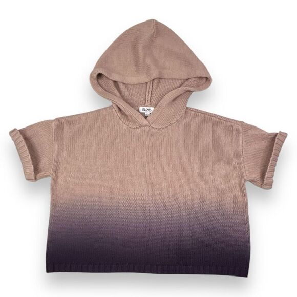 525 America Hooded Oversized Short Sleeved Ombre Sweater Size Small - Picture 4 of 7